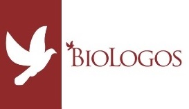 Image of BioLogos logo - on the left a graphic white dove with russet background.  On the right is the words BioLogos in russet.
